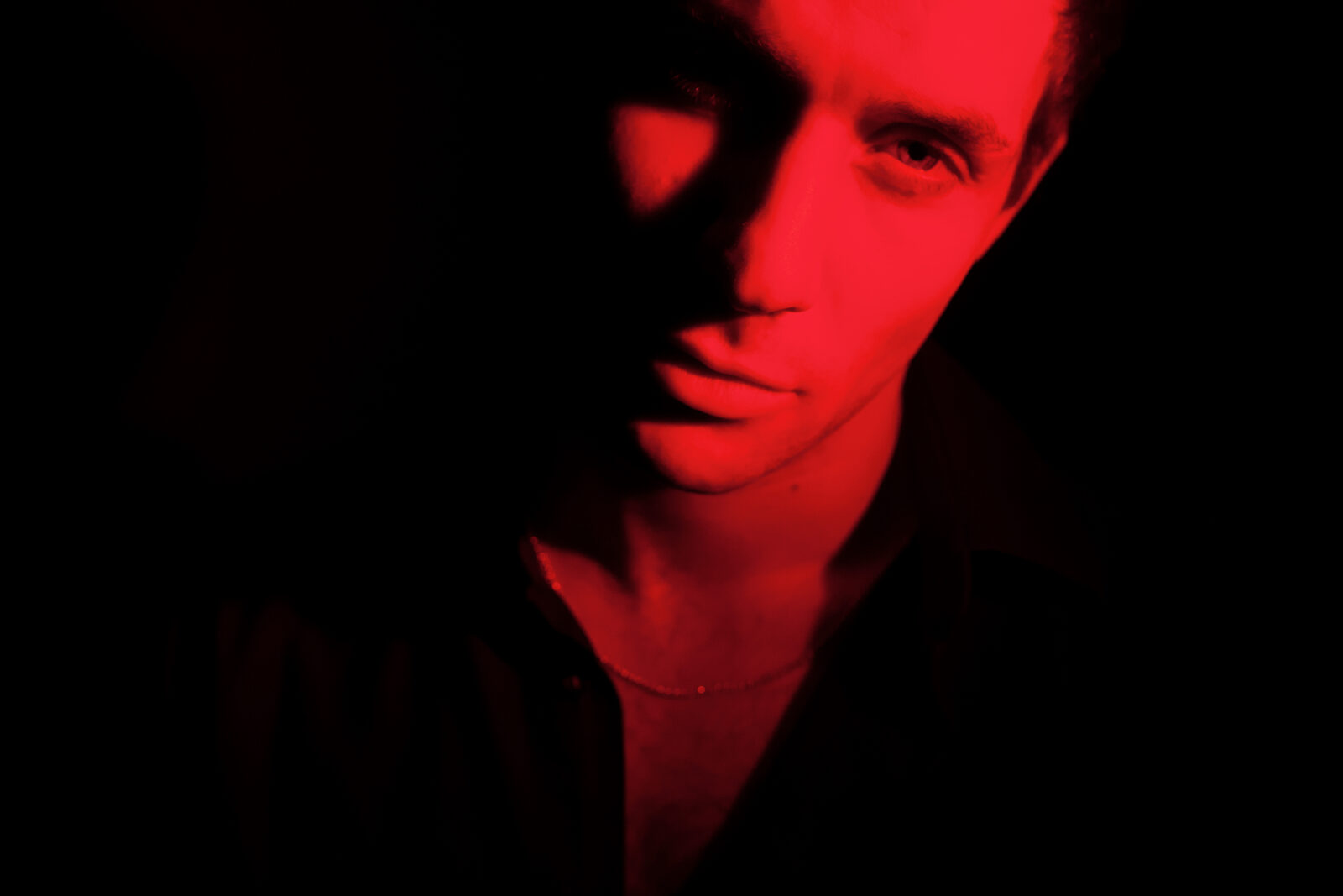Sapphire Adizes portrait in red light